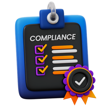 Compliance Document  3D Icon