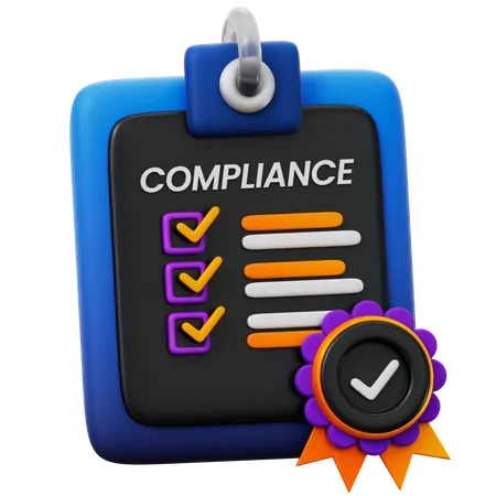 Compliance Document  3D Icon