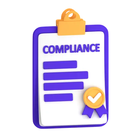 Compliance Document  3D Icon