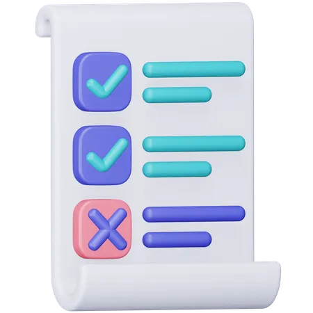 Compliance Document  3D Icon