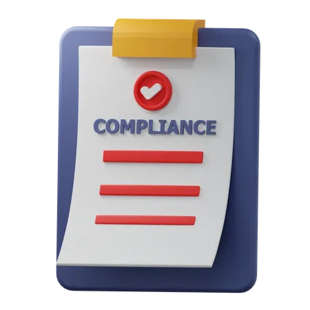 Compliance Document  3D Icon