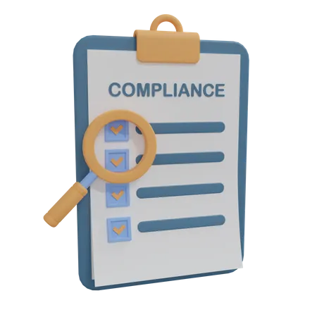 Compliance Document  3D Icon