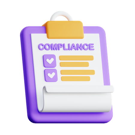 Compliance Document  3D Icon