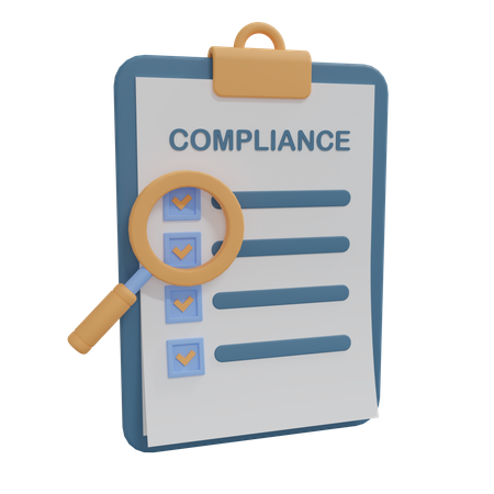 Compliance Document  3D Icon