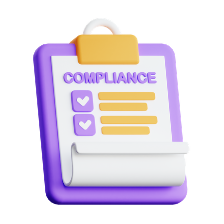 Compliance-Dokument  3D Icon