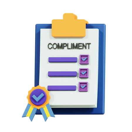 Compliance-Dokument  3D Icon