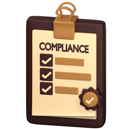 Compliance-Dokument  3D Icon