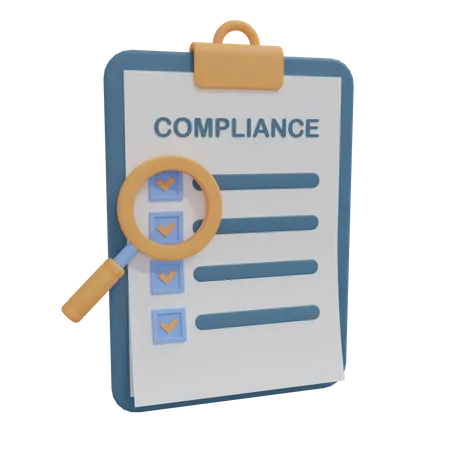 Compliance-Dokument  3D Icon