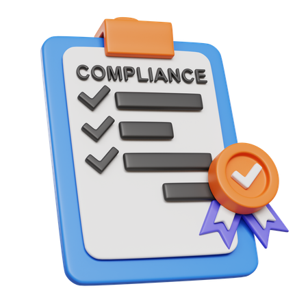 Compliance Report  3D Icon