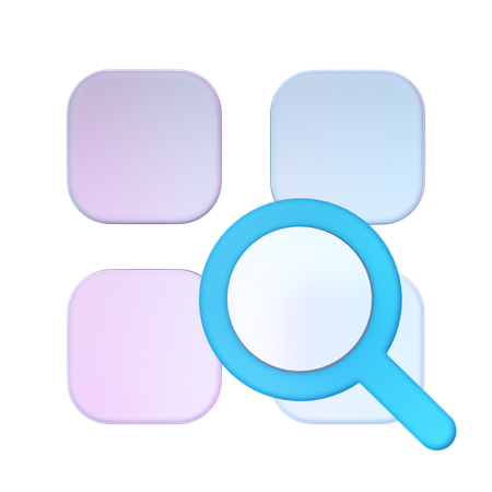 Componentes de búsqueda  3D Icon