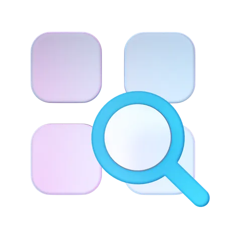 Componentes de búsqueda  3D Icon