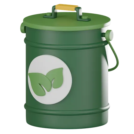 Compost Bin Icon Symbolizing Environmental Consciousness Ideal For Eco Friendly Concepts And Waste Management Visuals 3 D Render Illustration 3D Icon