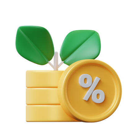 複利  3D Icon