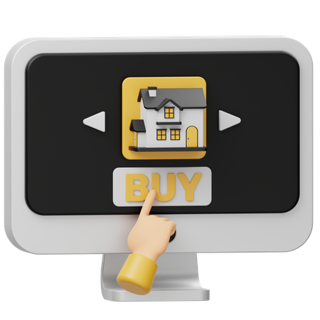 Comprar casa en sitio web  3D Icon