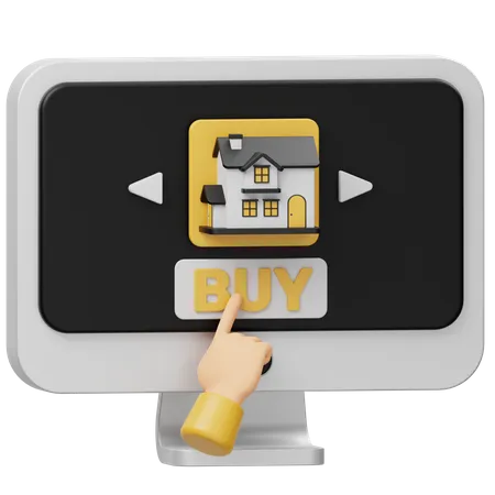 Comprar casa en sitio web  3D Icon