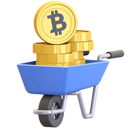 Compra de bitcoins  3D Illustration