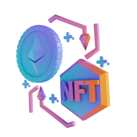 Compra de ethereum nft  3D Illustration