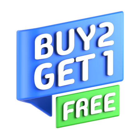 Compra dos y llévate uno gratis  3D Icon