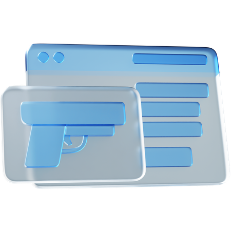 Compra ilegal de armas  3D Icon