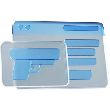 Compra ilegal de armas  3D Icon