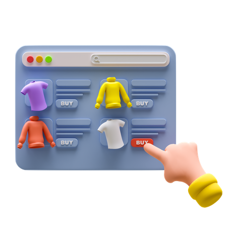 Comprar on-line  3D Icon