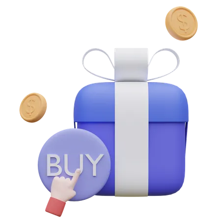 Comprar regalo  3D Icon