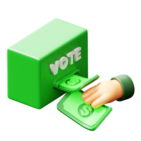 Comprando voto  3D Icon