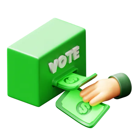 Comprando voto  3D Icon