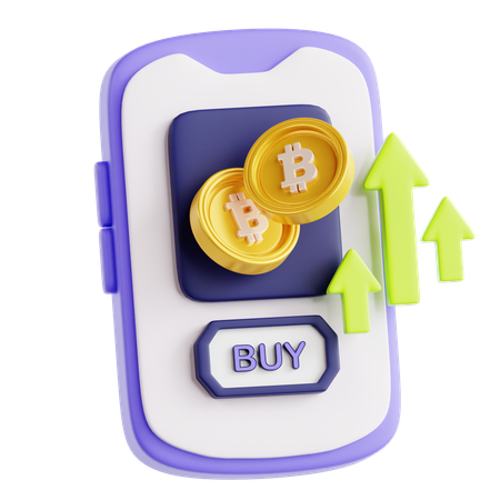 Comprando bitcoins  3D Icon