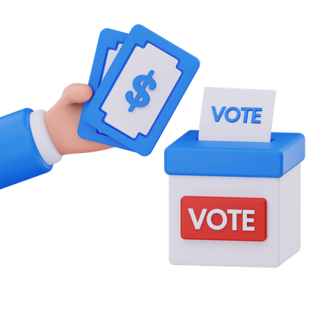 Comprando voto  3D Icon