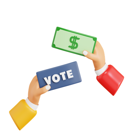 Comprando voto  3D Icon