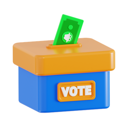Comprando voto  3D Icon