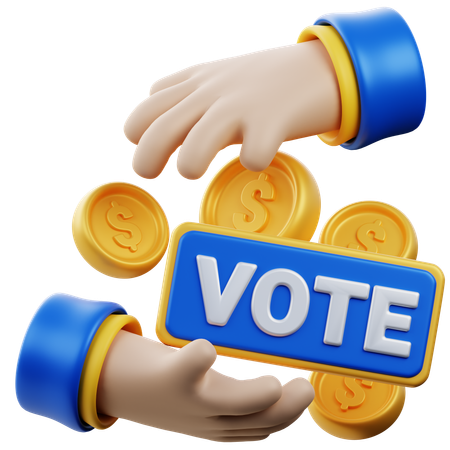 Comprando voto  3D Icon
