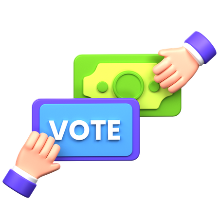 Comprando votos  3D Icon