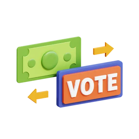 Comprando votos  3D Icon