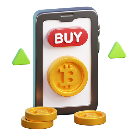 Comprar bitcoin  3D Icon