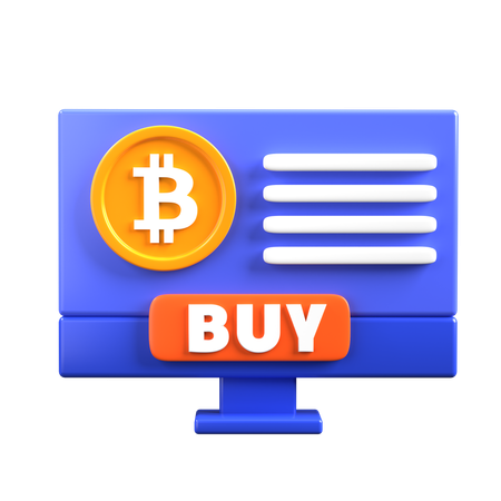 Comprar bitcoin  3D Icon