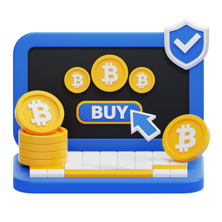 Comprar bitcoin  3D Icon