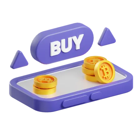 Comprar bitcoin  3D Icon