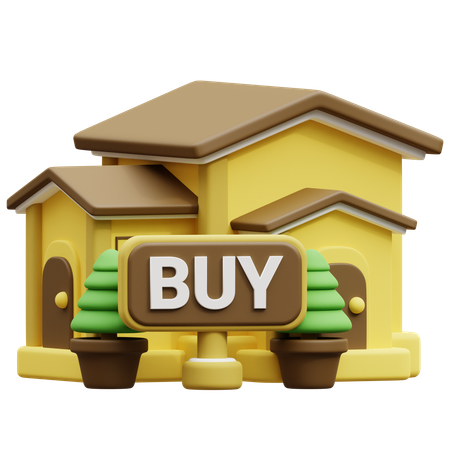 Comprar casa  3D Icon