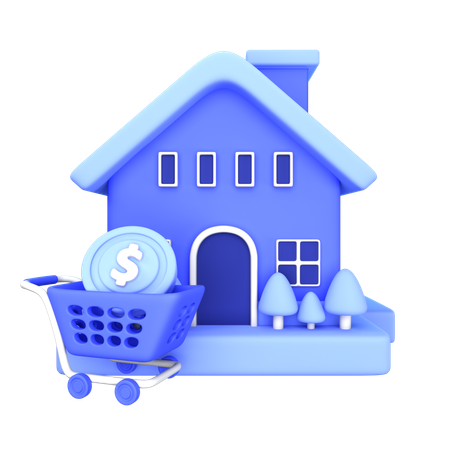 Comprar casa  3D Icon