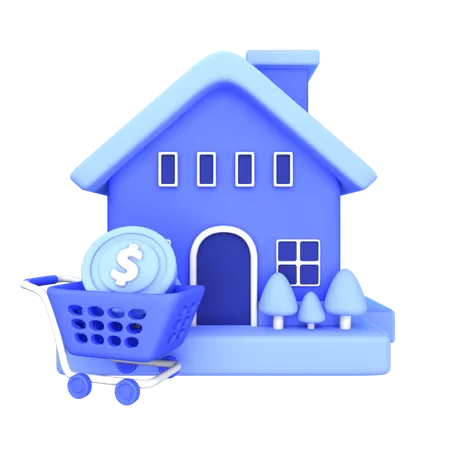 Comprar casa  3D Icon