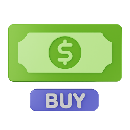 Comprar dinero dolar  3D Icon