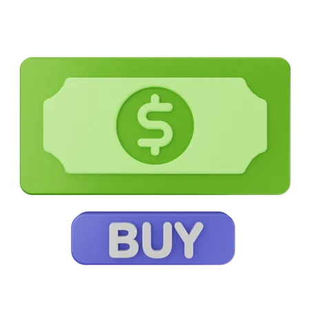 Comprar dinero dolar  3D Icon