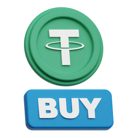 Comprar criptomoneda Tether  3D Icon