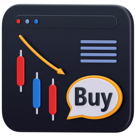 Comprar negociação  3D Icon