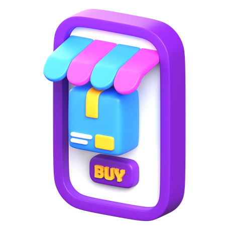 Comprar on-line  3D Icon