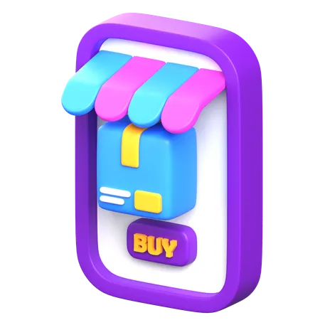 Comprar on-line  3D Icon