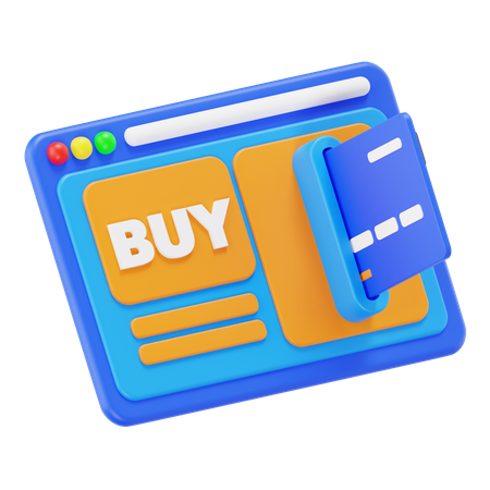 Comprar on-line  3D Icon