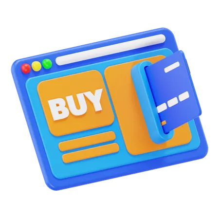 Comprar on-line  3D Icon